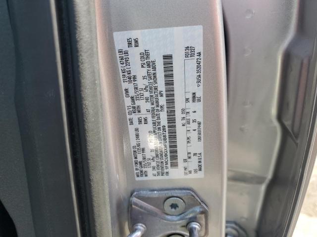 Photo 10 from auction – 2015 FORD ESCAPE SE with VIN 1FMCU9GX9FUB87289