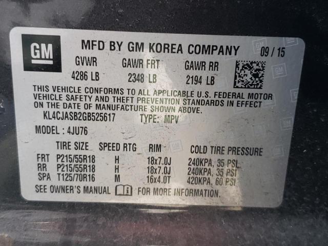 Photo 10 from auction – 2016 BUICK ENCORE with VIN KL4CJASB2GB525617