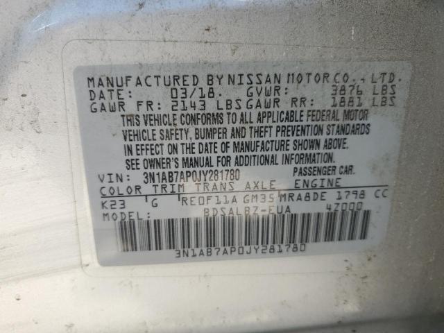 Photo 10 from auction – 2018 NISSAN SENTRA with VIN 3N1AB7AP0JY281780