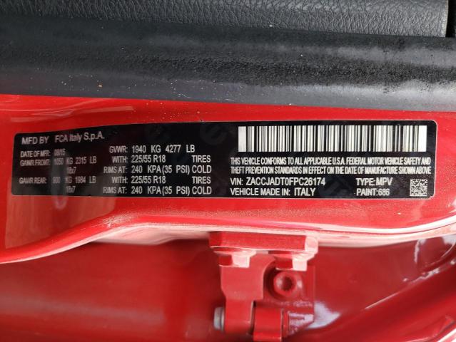 Photo 10 from auction – 2015 JEEP RENEGADE L with VIN ZACCJADT0FPC26174