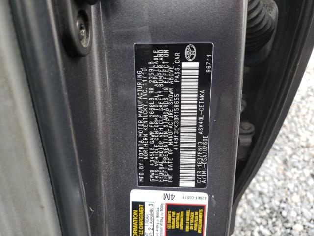 Фото 10 с аукциона – 2011 TOYOTA CAMRY BASE с VIN 4T4BF3EK3BR158655
