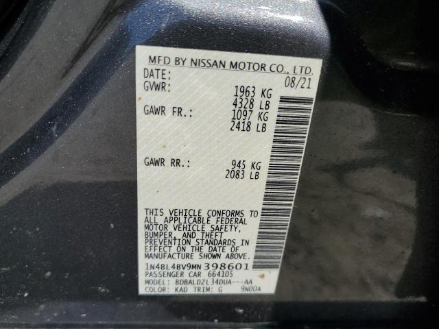 Photo 10 from auction – 2021 NISSAN ALTIMA S with VIN 1N4BL4BV9MN398601
