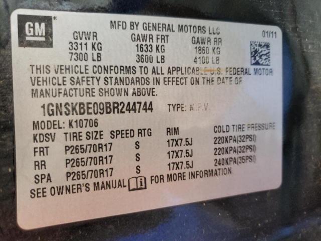 Photo 10 from auction – 2011 CHEVROLET TAHOE K150 with VIN 1GNSKBE09BR244744