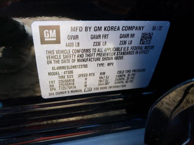 Photo 10 from auction – 2022 BUICK ENCORE GX with VIN KL4MMESL0NB123765