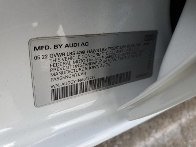 Photo 10 from auction – 2022 AUDI A3 PREMIUM with VIN WAUAUDGY1NA087787