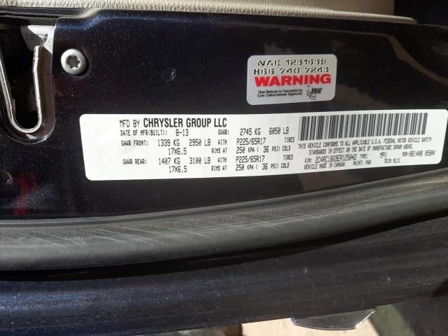 Photo 10 from auction – 2014 CHRYSLER TOWN & COU with VIN 2C4RC1BG9ER125042