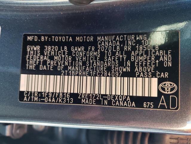 Photo 10 from auction – 2015 TOYOTA COROLLA EC with VIN 2T1BPRHE1FC284097