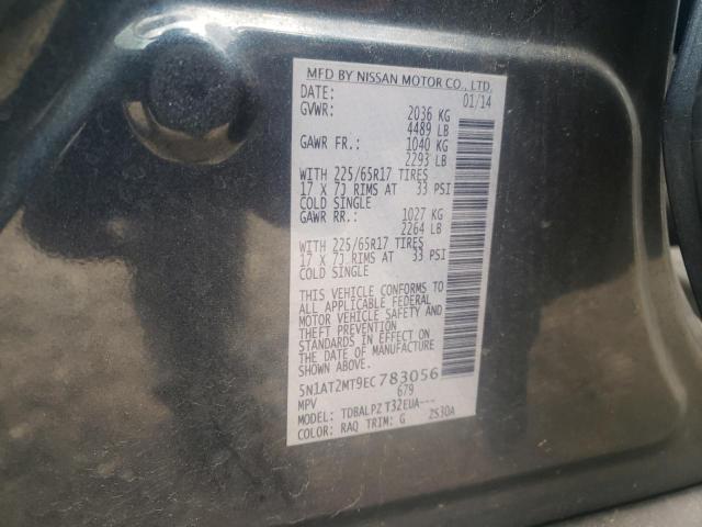 Photo 10 from auction – 2014 NISSAN ROGUE S with VIN 5N1AT2MT9EC783056