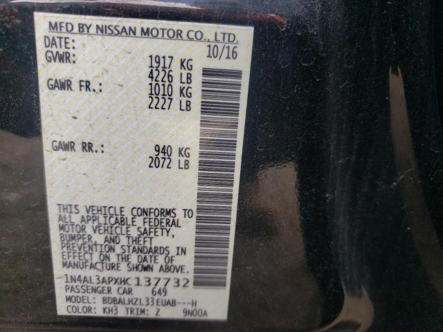 Photo 10 from auction – 2017 NISSAN ALTIMA 2.5 with VIN 1N4AL3APXHC137732