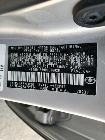 Photo 10 from auction – 2013 TOYOTA AVALON HYB with VIN 4T1BD1EB9DU016026