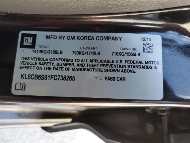 Photo 10 from auction – 2015 CHEVROLET SPARK LS with VIN KL8CB6S91FC738265