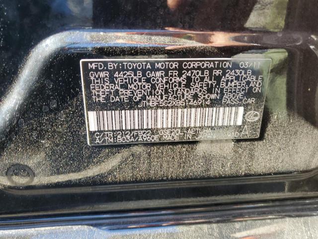 Photo 10 from auction – 2011 LEXUS IS 250 with VIN JTHBF5C2XB5146914