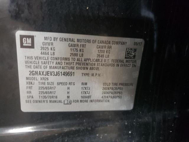 Photo 10 from auction – 2018 CHEVROLET EQUINOX LT with VIN 2GNAXJEV3J6149691