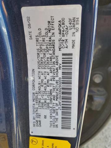 Photo 10 from auction – 2003 LEXUS RX 300 with VIN JTJHF10U330293209