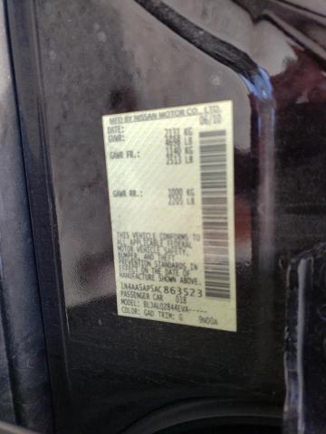 Photo 10 from auction – 2010 NISSAN MAXIMA S with VIN 1N4AA5AP5AC863523