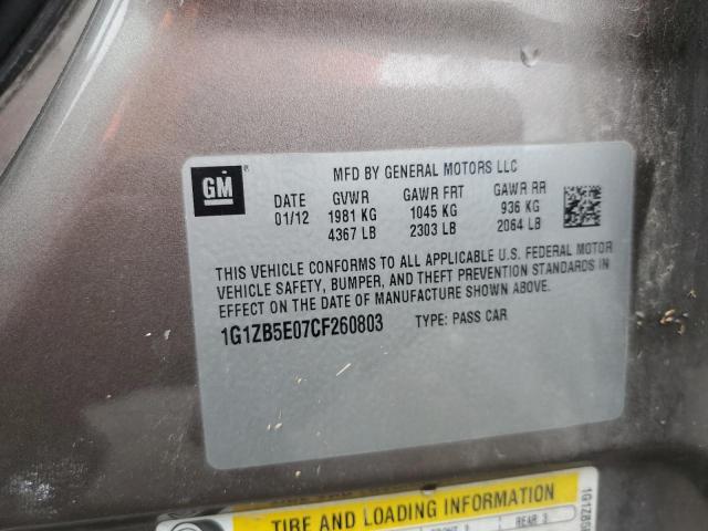 Photo 10 from auction – 2012 CHEVROLET MALIBU LS with VIN 1G1ZB5E07CF260803
