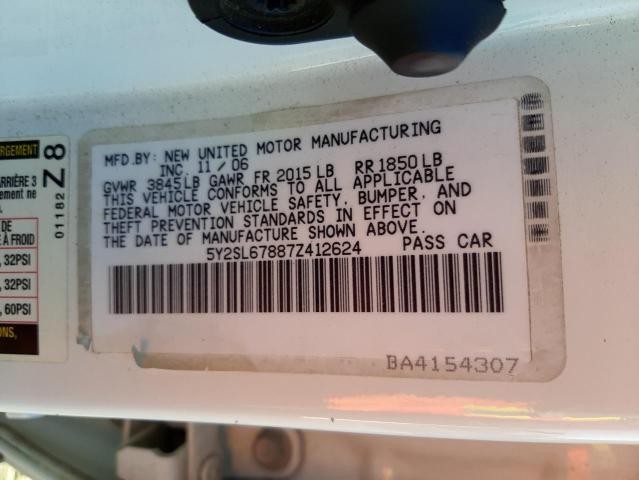 Photo 10 from auction – 2007 PONTIAC VIBE with VIN 5Y2SL67887Z412624