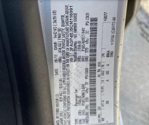 Photo 10 from auction – 2012 FORD FIESTA SE with VIN 3FADP4BJ5CM116991