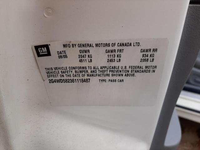 Photo 10 from auction – 2006 BUICK LACROSSE C with VIN 2G4WD582361118487