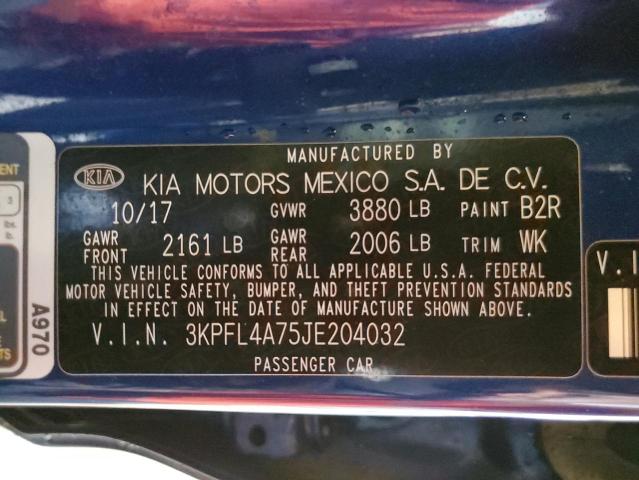 Photo 10 from auction – 2018 KIA FORTE LX with VIN 3KPFL4A75JE204032