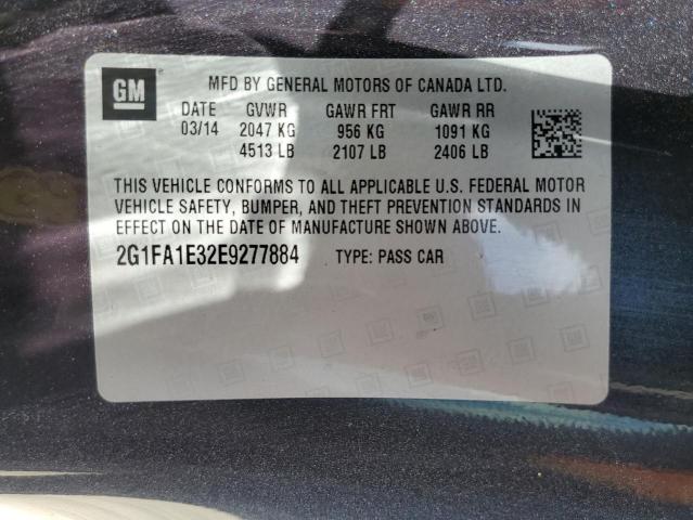 Photo 10 from auction – 2014 CHEVROLET CAMARO LS with VIN 2G1FA1E32E9277884