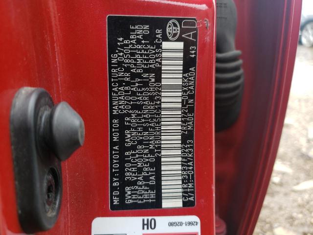 Photo 10 from auction – 2014 TOYOTA COROLLA L with VIN 2T1BURHE5EC143220