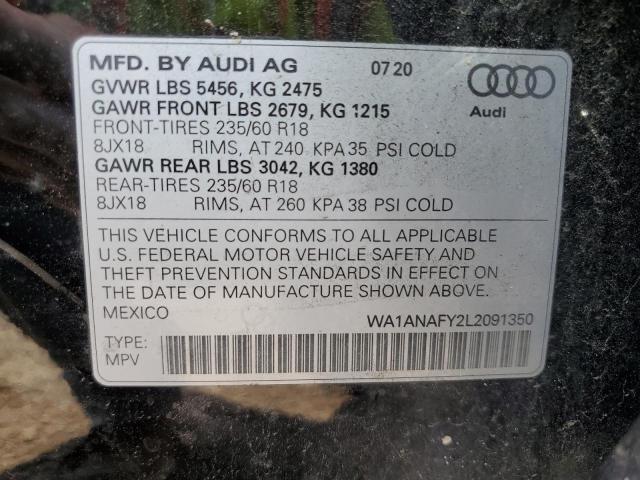 Photo 10 from auction – 2020 AUDI Q5 PREMIUM with VIN WA1ANAFY2L2091350