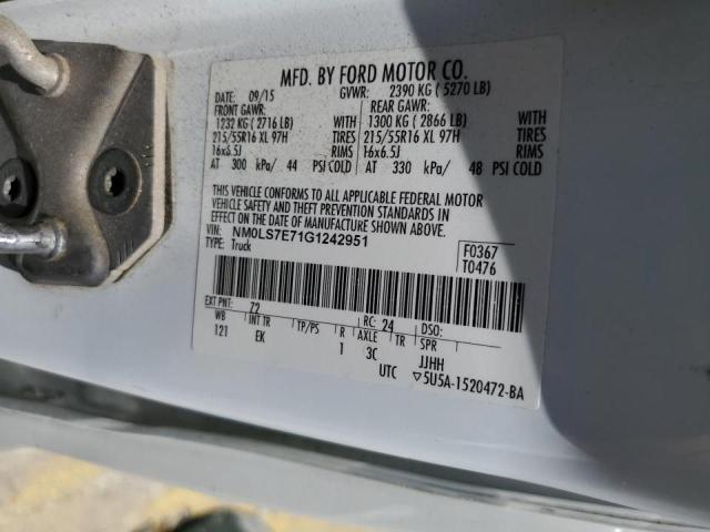 Photo 10 from auction – 2016 FORD TRANSIT CO with VIN NM0LS7E71G1242951