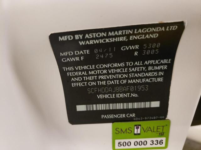 Photo 10 from auction – 2011 ASTON MARTIN RAPIDE with VIN SCFHDDAJ8BAF01953