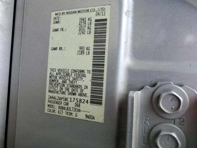 Photo 10 from auction – 2011 NISSAN ALTIMA BAS with VIN 1N4AL2AP5BC175824
