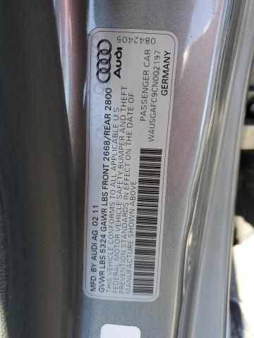 Photo 10 from auction – 2012 AUDI A7 PRESTIG with VIN WAUSGAFC9CN002197