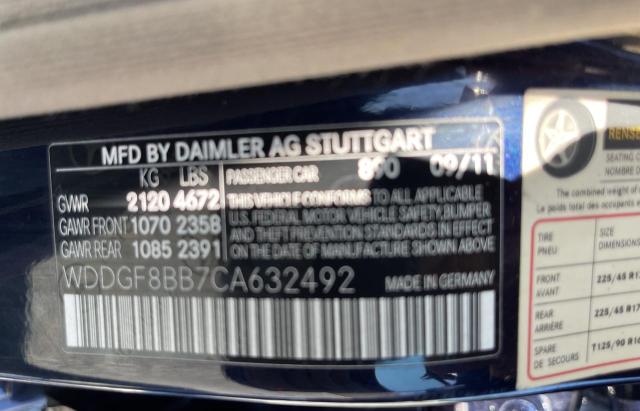 Photo 10 from auction – 2012 MERCEDES-BENZ C 300 4MAT with VIN WDDGF8BB7CA632492