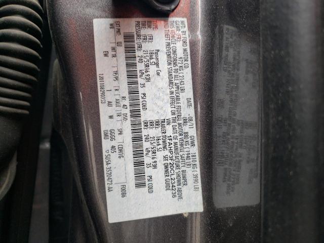 Photo 10 from auction – 2012 FORD FOCUS SE with VIN 1FAHP3F20CL234236