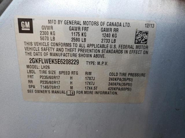 Photo 10 from auction – 2014 GMC TERRAIN SL with VIN 2GKFLWEK5E6208229