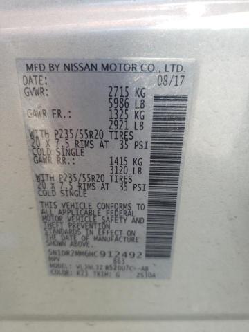 Photo 10 from auction – 2017 NISSAN PATHFINDER with VIN 5N1DR2MM6HC912492