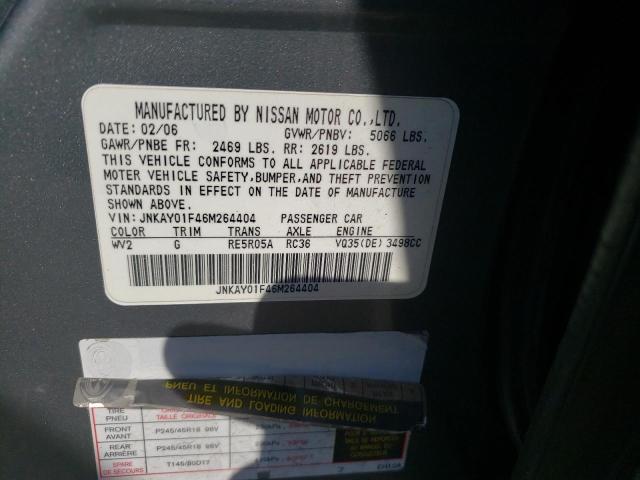 Photo 10 from auction – 2006 INFINITI M35 BASE with VIN JNKAY01F46M264404