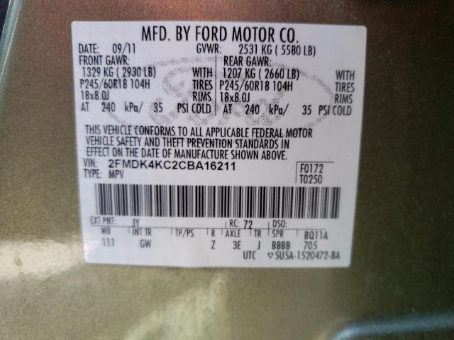 Photo 10 from auction – 2012 FORD EDGE LIMIT with VIN 2FMDK4KC2CBA16211