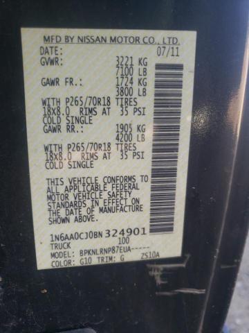 Photo 10 from auction – 2011 NISSAN TITAN S with VIN 1N6AA0CJ0BN324901