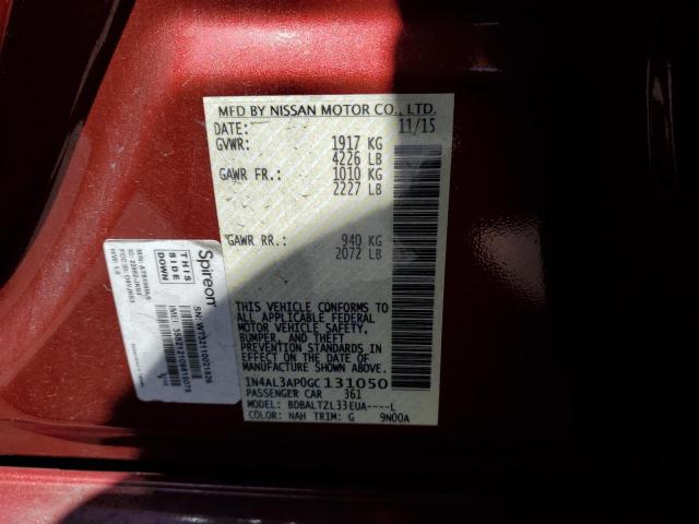 Photo 10 from auction – 2016 NISSAN ALTIMA 2.5 with VIN 1N4AL3AP0GC131050