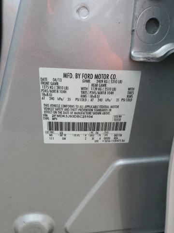 Photo 10 from auction – 2013 FORD EDGE SEL with VIN 2FMDK3J93DBC25104
