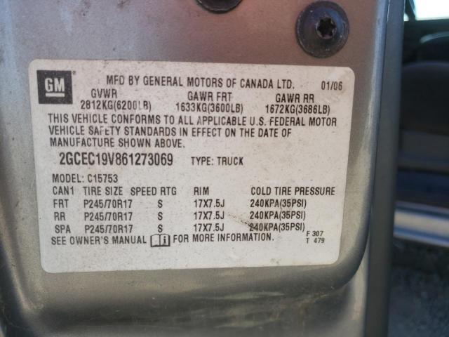 Photo 10 from auction – 2006 CHEVROLET SILVERADO with VIN 2GCEC19V861273069