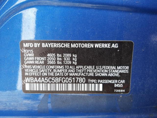 Photo 10 from auction – 2015 BMW 428 I GRAN with VIN WBA4A5C58FG051780