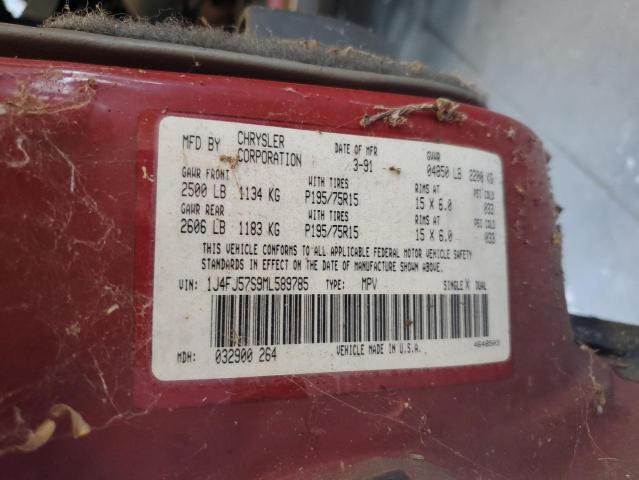 Photo 10 from auction – 1991 JEEP CHEROKEE L with VIN 1J4FJ57S9ML589785