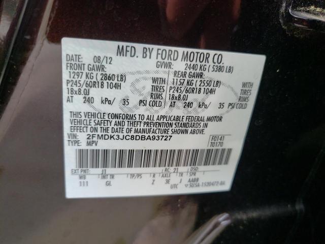 Photo 10 from auction – 2013 FORD EDGE SEL with VIN 2FMDK3JC8DBA93727