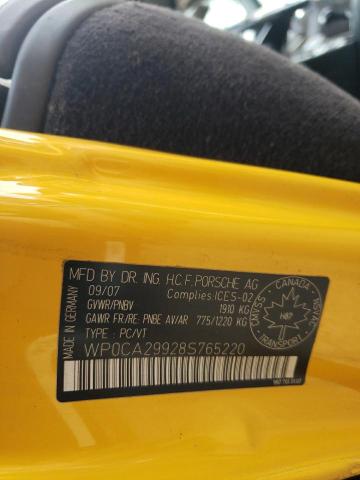 Photo 10 from auction – 2008 PORSCHE 911 CARRER with VIN WP0CA29928S765220
