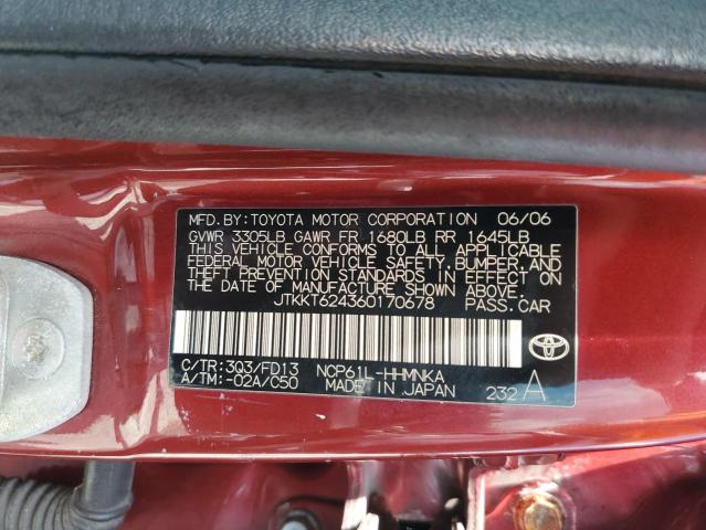 Photo 10 from auction – 2006 TOYOTA SCION XA with VIN JTKKT624360170678