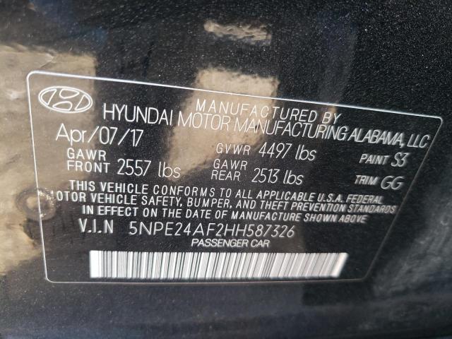 Photo 10 from auction – 2017 HYUNDAI SONATA SE with VIN 5NPE24AF2HH587326