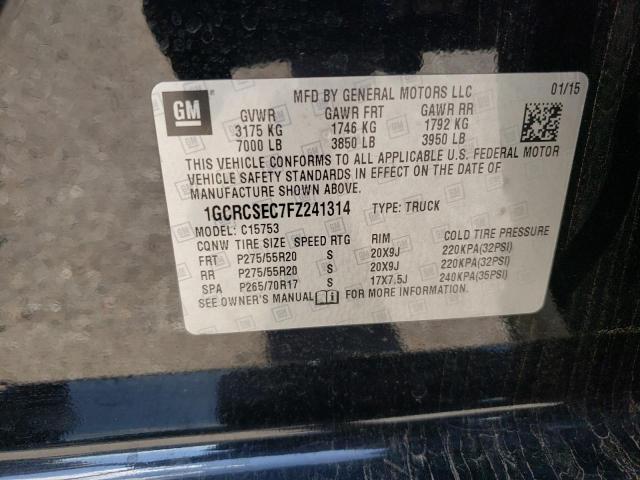 Photo 10 from auction – 2015 CHEVROLET SILVERADO with VIN 1GCRCSEC7FZ241314