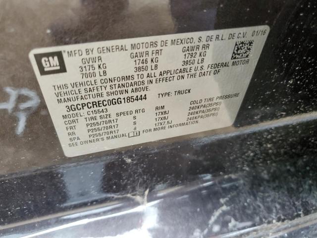 Photo 10 from auction – 2016 CHEVROLET 1500 SILVE with VIN 3GCPCREC0GG185444