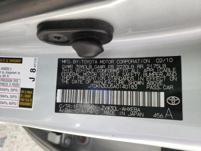 Photo 10 from auction – 2010 TOYOTA PRIUS with VIN JTDKN3DU5A0140183